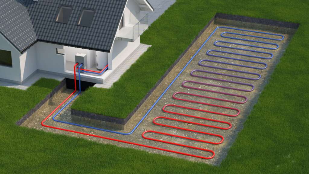 geothermal install underground